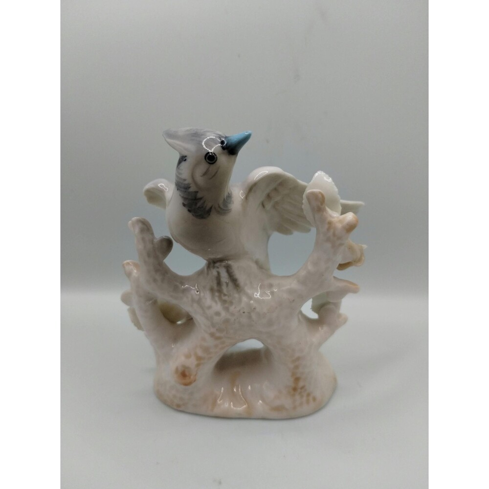 Vtg Lenwile Ardalt Blue Bird on a flowering Tree Branch